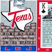 LBJ Texas playing cards
