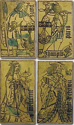 Four cards by Jean Personne, c.1495