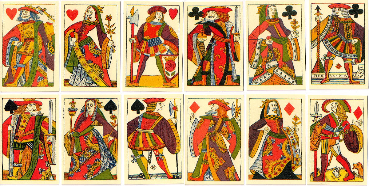 facsimile of playing cards by Pierre Marechal, Rouen c.1567, published by Rose & Pentagram Design, 2006