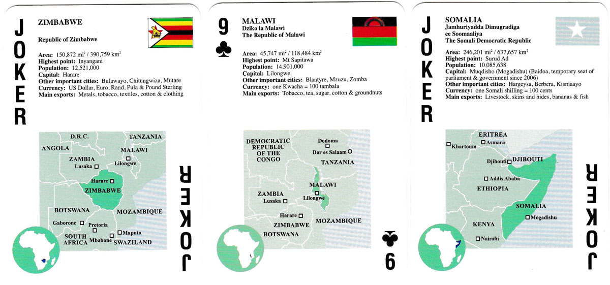 Africa playing cards, South Africa, 2012.