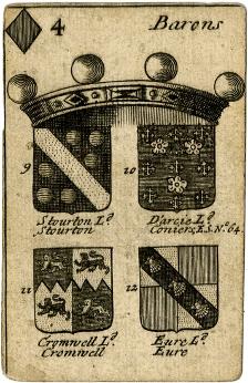 Heraldic playing cards: a knowledge of the arms and blazons of royalty and aristocracy was an important part of a respectable education