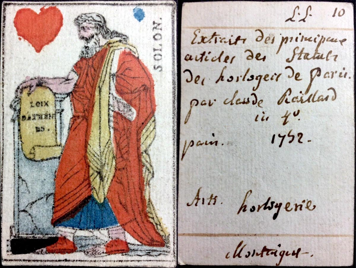 Secondary Use of Playing Cards, 1792