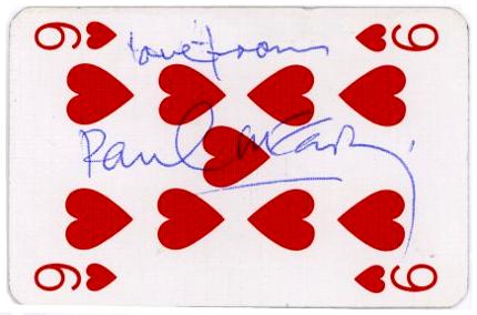 secondary use of playing cards for autograph collecting