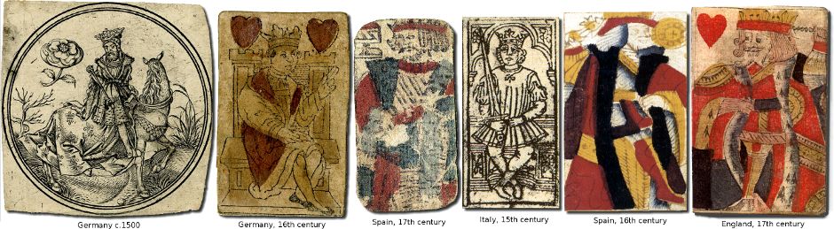 different local interpretations of the generic idea of a 'King' in playing cards