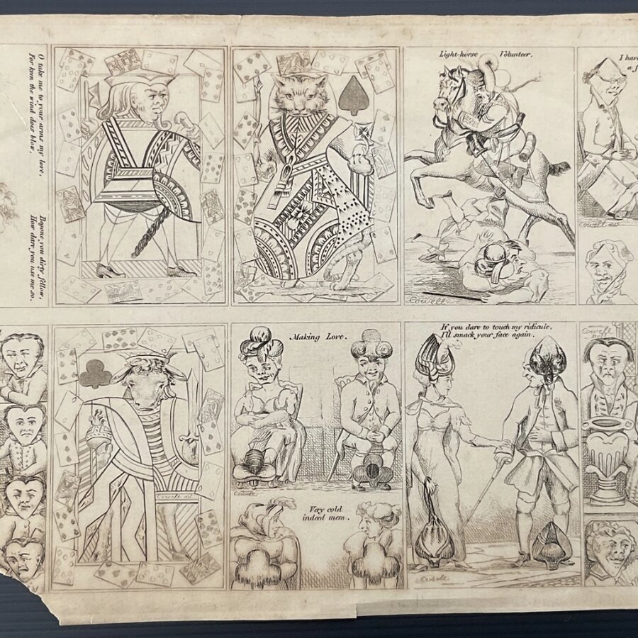 Three sheets of Transformation Playing Cards Nixon-Cowell-Jones