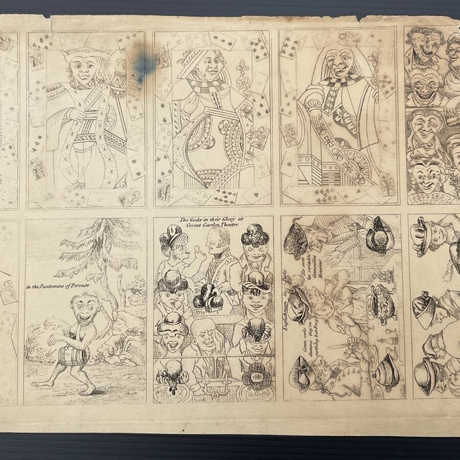 Three sheets of Transformation Playing Cards Nixon-Cowell-Jones