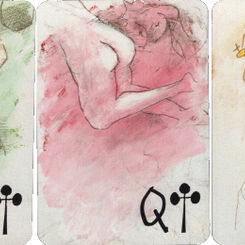 Emilio Tadini playing cards