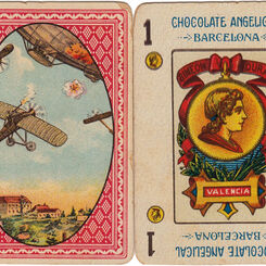 Chocolate playing cards with scenes from World War 1