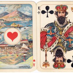 Wüst playing cards with International scenic aces