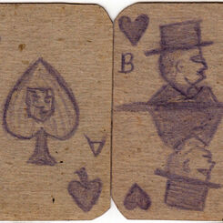 Hand made WW2 Prisoner of War Playing Cards