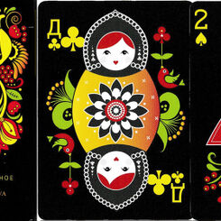 Russian folk art playing cards