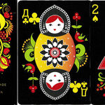 Russian folk art playing cards