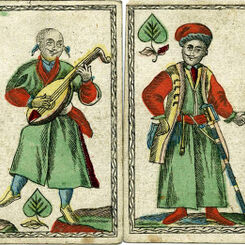 Illustrated piquet cards