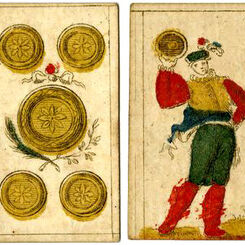 Miniature spanish-suited playing cards