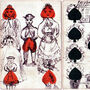 Hand-drawn transformation cards, c1870