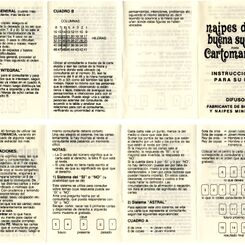 Buena Suerte Cartomancy leaflet