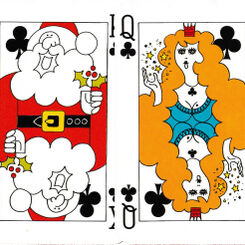 Christmas 1980 playing cards