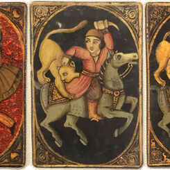Qajar dynasty playing cards at the British Museum