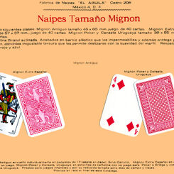 Naipes tamaño Mignon, La Cubana, S.A.