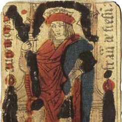 The Combination of Images and Text on early playing cards