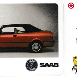 The Saab 900 Convertible playing cards