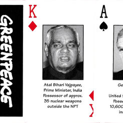Greenpeace anti-nuclear playing cards