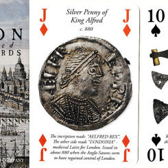 History of London illustrated playing cards
