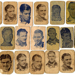 Children’s miniature football player cards, Montevideo, c.1928