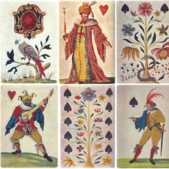 Silk Inlaid Playing Cards for Charles I
