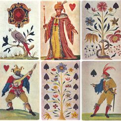 Silk Inlaid Playing Cards for Charles I