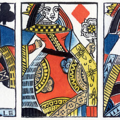 Woodblock and Stencil Playing Cards