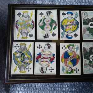Strange very old deck of cards with switzerland view aces