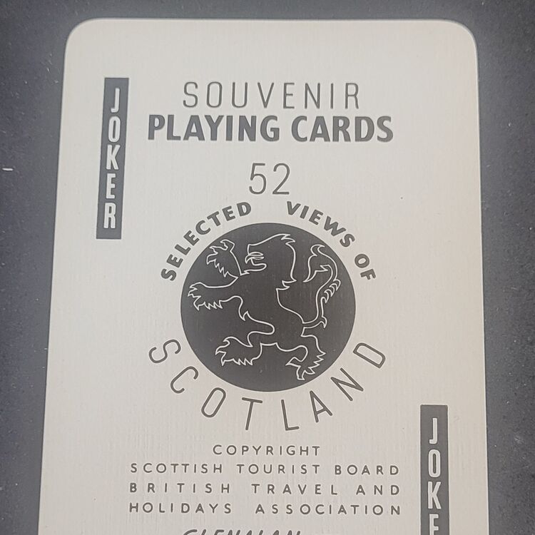 Souvenir of Scotland playing cards