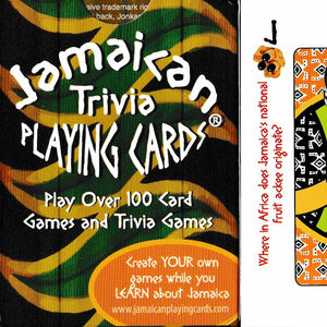Jamaican trivia playing cards