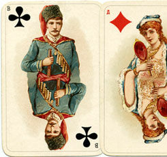 Russian Tsars Souvenir Playing Cards Medniy Vsadnik 54 cards 