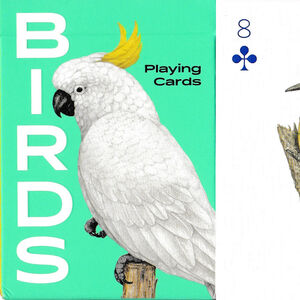 Birds playing cards