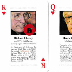 War Profiteers playing cards