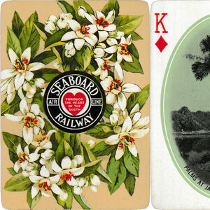 Seaboard Air Line Railway souvenir playing cards