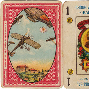 Chocolate playing cards with scenes from World War 1