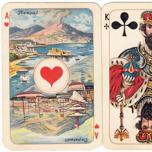 Wüst playing cards with International scenic aces