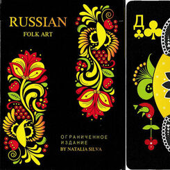 Russian folk art playing cards