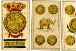 Miniature spanish-suited playing cards