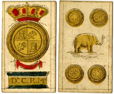 Miniature spanish-suited playing cards