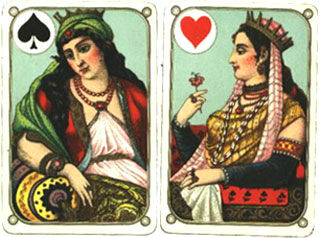 Dondorf Luxus-Spielkarte Vier-Erdteile c.1870