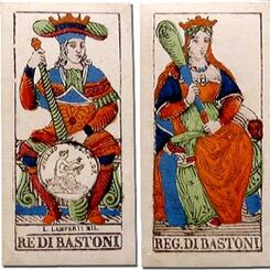 Italian tarot cards, Lamperti (Milan) c.1850
