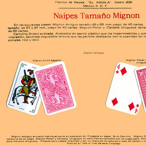 Naipes tamaño Mignon, La Cubana, S.A.