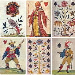 Silk Inlaid Playing Cards for Charles I