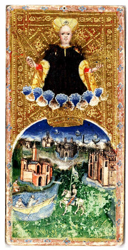 Visconti di Modrone tarocchi card, first half of fifteenth century. Cary-Yale collection.