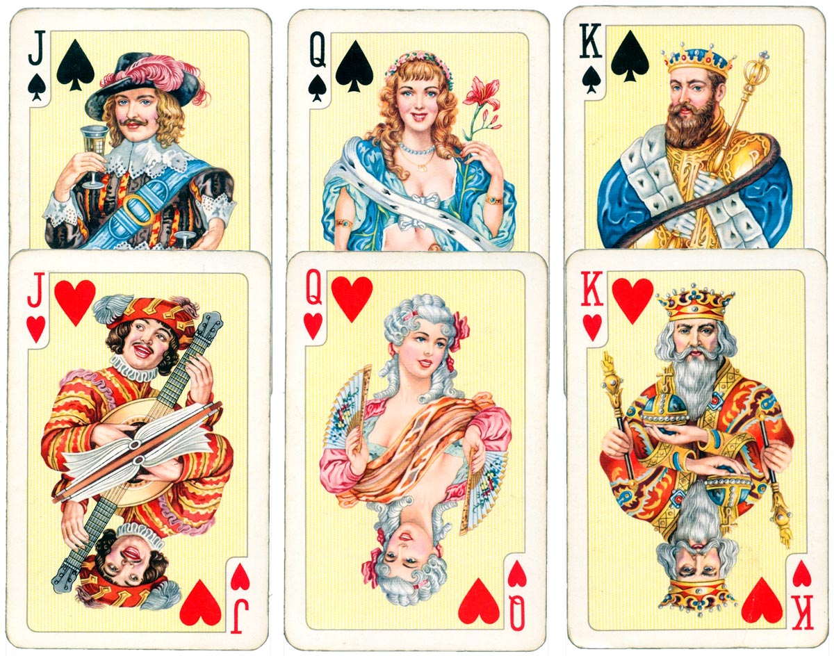 baroque-print playing cards