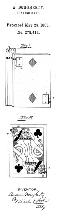 Scan of one of Dougherty’s many playing card patents